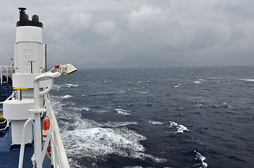 Image showing ferry boat deck