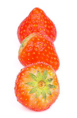 Image showing Three Strawberries