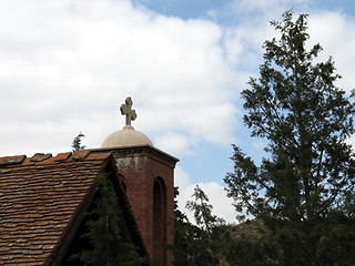 Image showing Church and nature. Fikardou. Cyprus