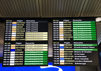 Image showing Information board at airport