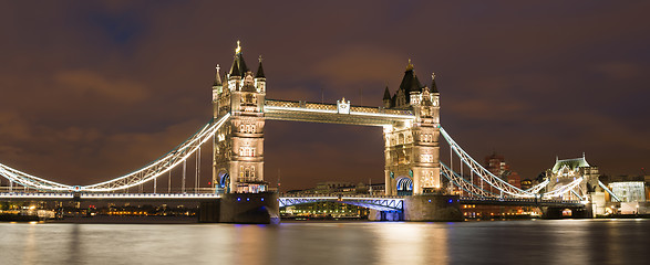 Image showing London Tower bridge on sunset