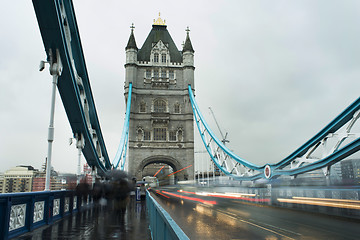 Image showing London Tower bridge on sunset