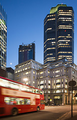 Image showing Red Bus in City of London 