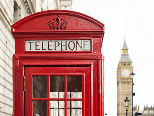 Image showing Big ben and red phone cabine