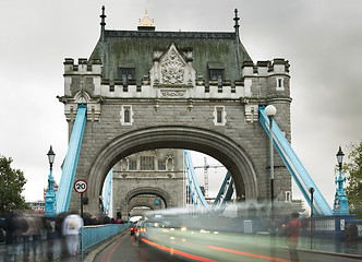 Image showing London Tower bridge on sunset