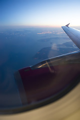 Image showing Night view Out Of Airplane