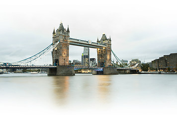 Image showing London Tower bridge on sunset