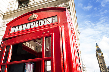 Image showing Big ben and red phone cabine