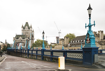 Image showing London Tower bridge on sunset