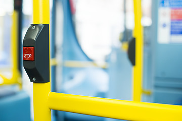 Image showing Bus Interior at public transport