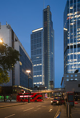 Image showing Red Bus in City of London 