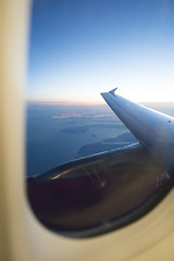 Image showing Night view Out Of Airplane