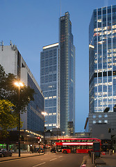 Image showing Red Bus in City of London 