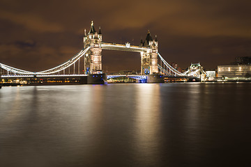 Image showing London Tower bridge on sunset