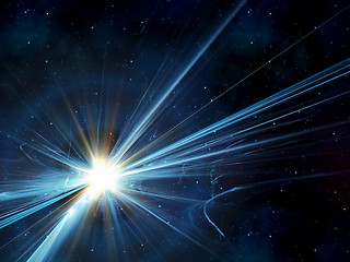 Image showing sunburst in space