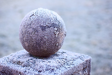 Image showing granite ball on a pedestal 