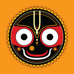 Image showing Jagannath. Indian God of the Universe.