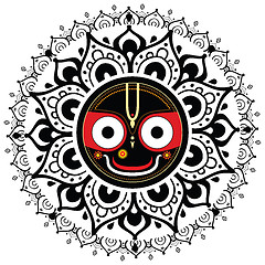 Image showing Jagannath. Indian God of the Universe.