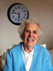 Image showing Grandma And Clock