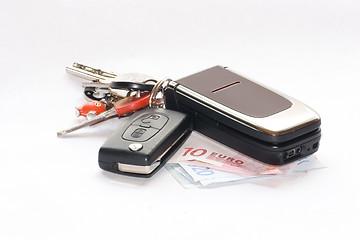 Image showing Keys and cell phone