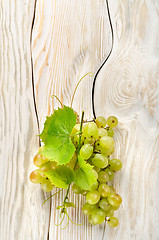 Image showing Green grapes on the table