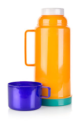 Image showing Plastic thermos isolated