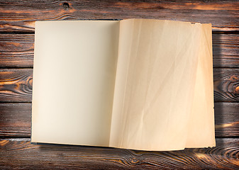 Image showing Open book on a table