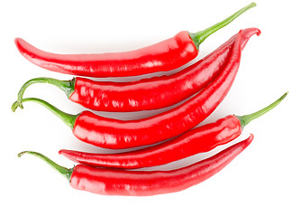 Image showing Hot chili peppers isolated