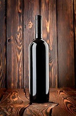 Image showing Bottle of red wine on the table