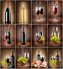 Image showing Wine collage