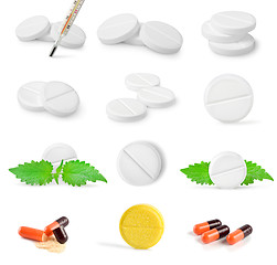 Image showing Collage of tablets