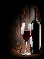 Image showing Wine on a dark background