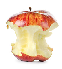 Image showing Eaten red apple