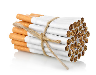Image showing Bunch of cigarettes isolated