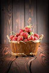 Image showing Strawberries in a basket