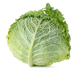 Image showing Savoy cabbage isolated