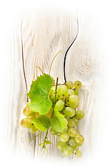 Image showing Green grapes on the table