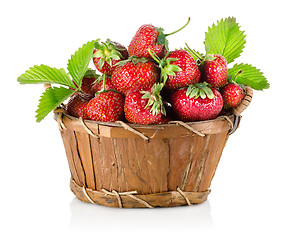 Image showing Strawberries in a basket