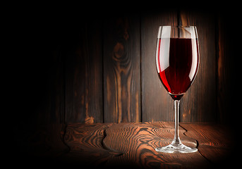 Image showing Wineglass of red win