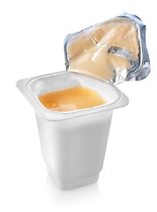 Image showing Open yogurt