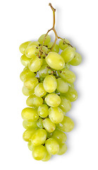 Image showing Bunch of green grapes isolated