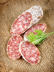 Image showing Sausage and parsley