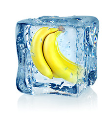 Image showing Ice cube and banana