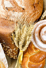 Image showing An assortment of bakery fresh bread