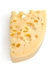 Image showing Swiss cheese isolated