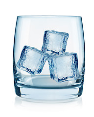 Image showing Glass and ice cubes