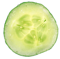 Image showing Cucumber circle portion