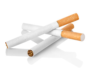 Image showing Cigarettes with orange filter