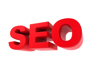 Image showing SEO - Red Text Isolated on White.