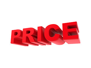 Image showing Price - Red Text Isolated on White.